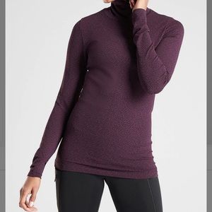 Athleta 🍁EUC🍁Burgundy Flurry Peak Turtleneck